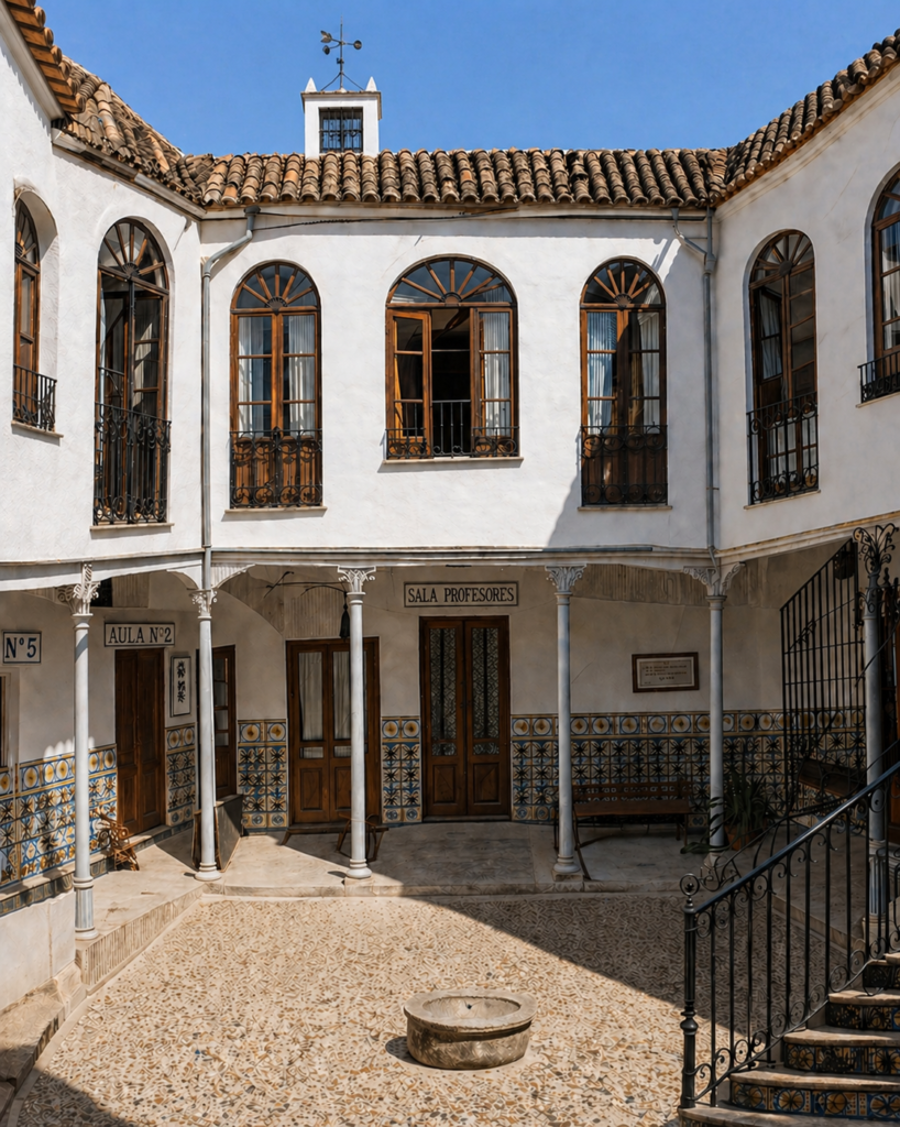 Recreación del patio interior del Instituto Viejo