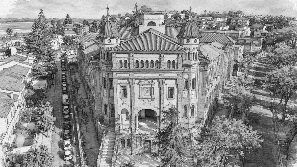 Edificio histórico del Instituto La Rábida de Huelva